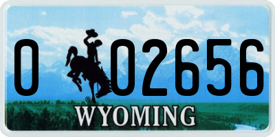 WY license plate 002656