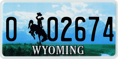 WY license plate 002674