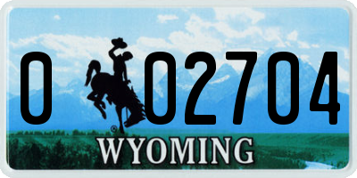 WY license plate 002704