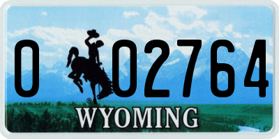 WY license plate 002764