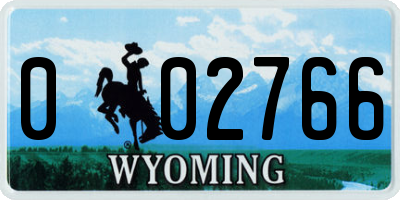 WY license plate 002766