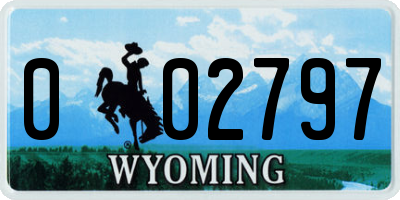 WY license plate 002797