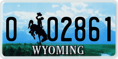 WY license plate 002861