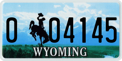 WY license plate 004145