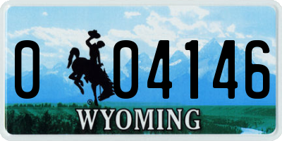 WY license plate 004146