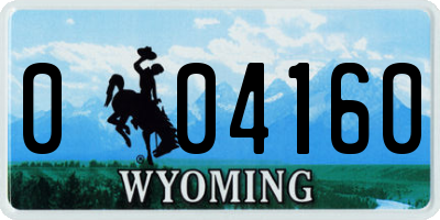 WY license plate 004160