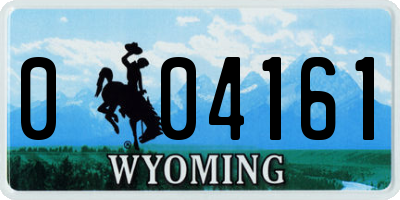 WY license plate 004161