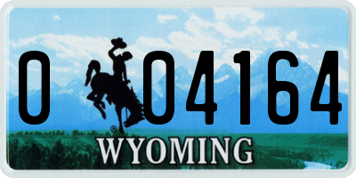 WY license plate 004164