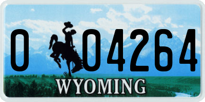 WY license plate 004264