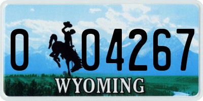 WY license plate 004267