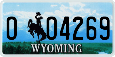 WY license plate 004269