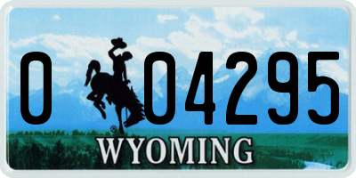 WY license plate 004295