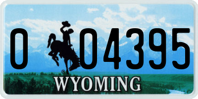 WY license plate 004395