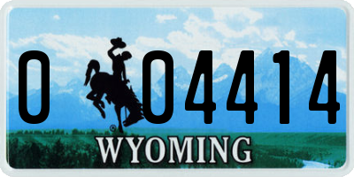 WY license plate 004414