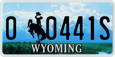 WY license plate 00441S