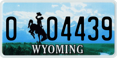 WY license plate 004439