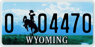 WY license plate 004470