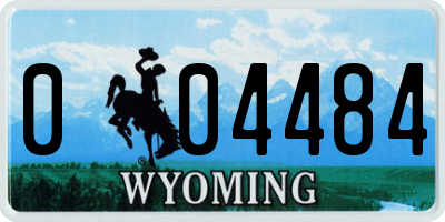 WY license plate 004484