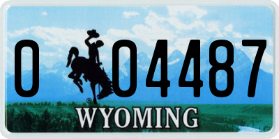 WY license plate 004487