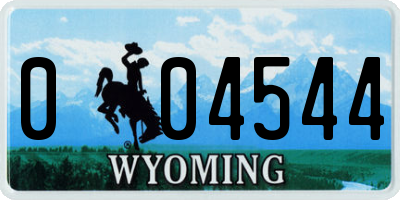 WY license plate 004544