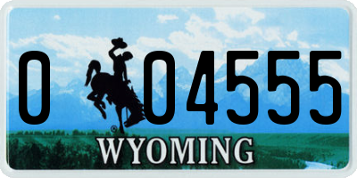 WY license plate 004555