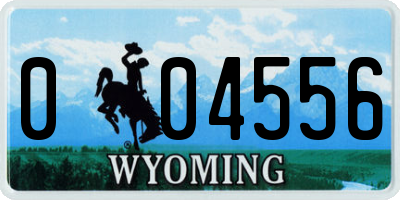 WY license plate 004556