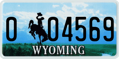 WY license plate 004569