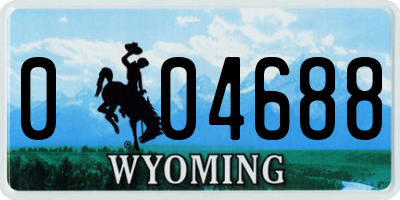 WY license plate 004688