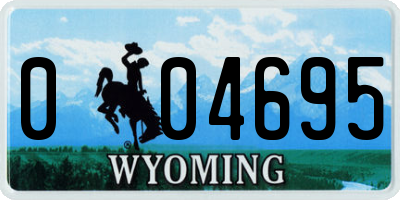 WY license plate 004695