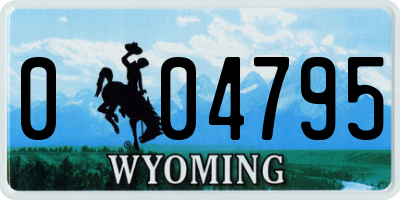 WY license plate 004795