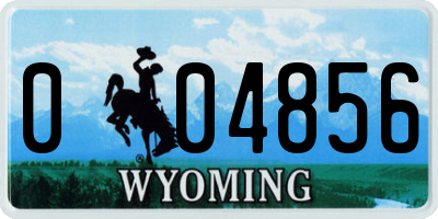 WY license plate 004856