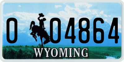 WY license plate 004864