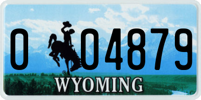 WY license plate 004879