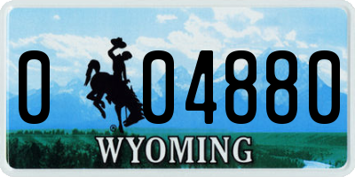 WY license plate 004880