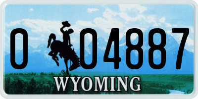 WY license plate 004887