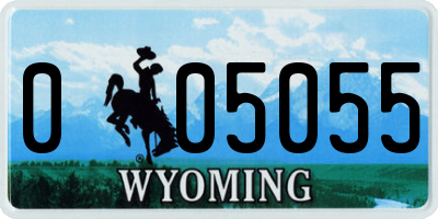 WY license plate 005055