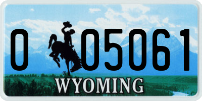 WY license plate 005061