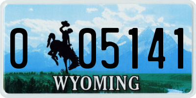 WY license plate 005141