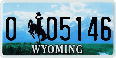 WY license plate 005146