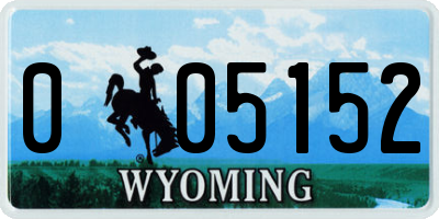 WY license plate 005152