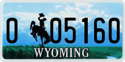 WY license plate 005160