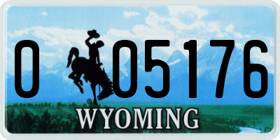 WY license plate 005176