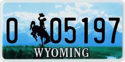 WY license plate 005197