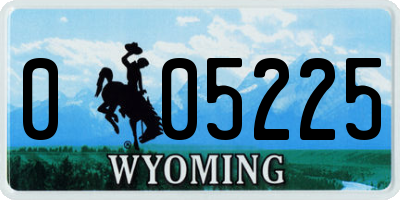 WY license plate 005225