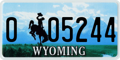 WY license plate 005244