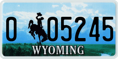 WY license plate 005245