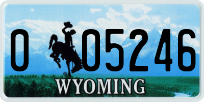 WY license plate 005246