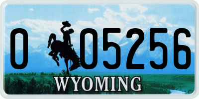 WY license plate 005256