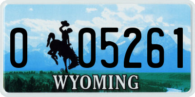 WY license plate 005261