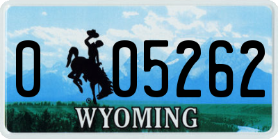 WY license plate 005262